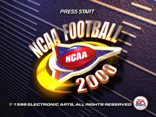 NCAA Football 2000 title screen for Playstation